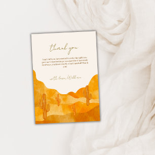 Carte De Remerciements Aquarelle moderne Boho Desert Cactus Baby shower