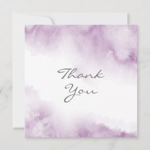 Carte De Remerciements Aquarelle molle Plum Mauve Abstraite cadre