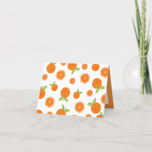 Carte De Remerciements Aquarelle Oranges agrumes tranches de fruits