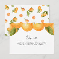 Aquarelle Oranges Diaper tag