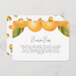 Carte De Remerciements Aquarelle Oranges Livres pour bébé