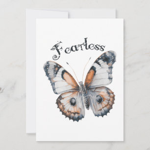 Carte De Remerciements Aquarelle papillon sans peur Conception graphique,