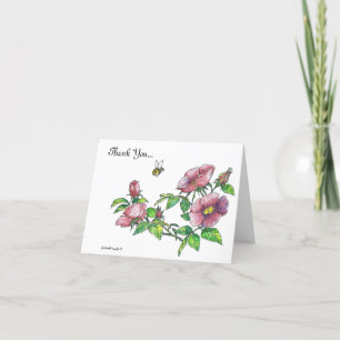 Carte De Remerciements Aquarelle Rose Alaska Sitka Conçu