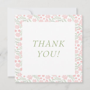 Carte De Remerciements Aquarelle rose Mariage