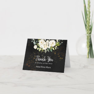 Carte De Remerciements *~* Aquarelle Russe Rose Fête de l'mariée