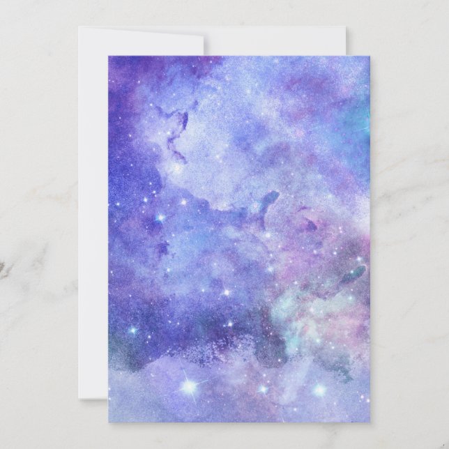 Carte De Remerciements Aquarelle Starry Sky Space Lover Galaxy Stars (Devant)