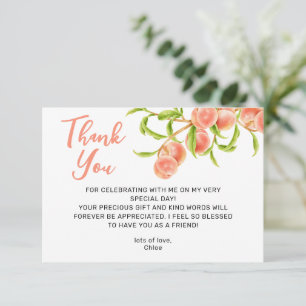 Carte De Remerciements Aquarelle Un Petit Coeur de Pêche