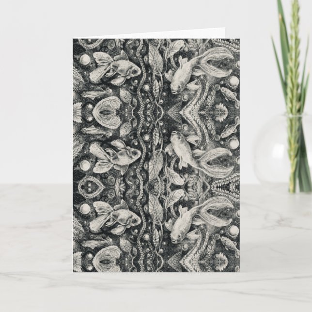 Carte De Remerciements "Aquarium baroque" - (Devant)