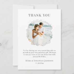 Carte De Remerciements *~* AR16 Elégant code QR PHOTO DO-IT-YOURSELF Mari