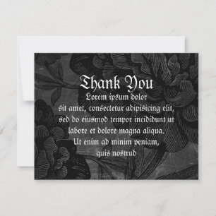 Carte De Remerciements Araignée Gothique Sur Fleur