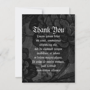 Carte De Remerciements Araignée Gothique Sur Fleur
