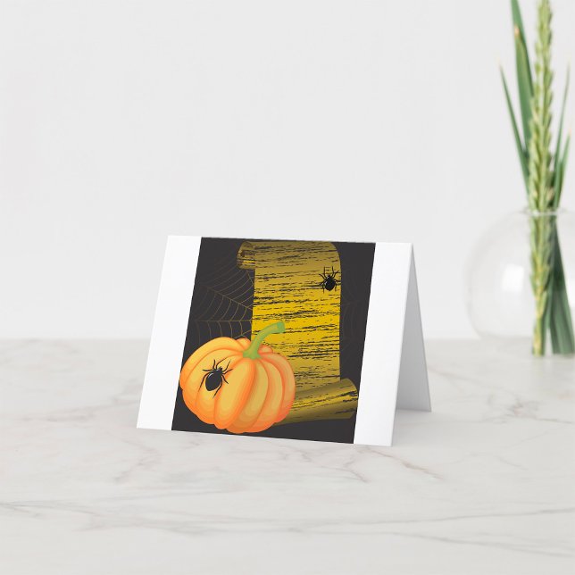 Carte De Remerciements Araignées Et Citrouilles (Créateur téléchargé)