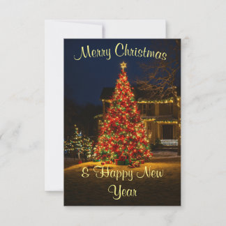 Carte De Remerciements Arbre de Noël