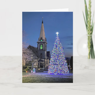Carte De Remerciements Arbre de Noël de la ville Plymouth Massachusetts 2