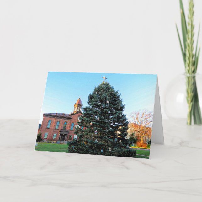 Carte De Remerciements Arbre de Noël Plymouth MA 2023 (Devant)