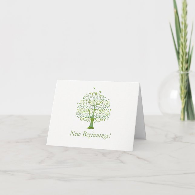 Carte De Remerciements Arbre de vie, mariage élégant (Devant)