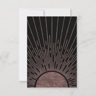 Carte De Remerciements Arche De Phase Lune Ensemble Abstrait De Rayons So