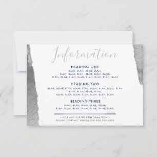 Carte De Remerciements Argent doré luxe moderne de CLÔTURE de