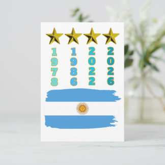 Carte De Remerciements Argentina Final 2026 Football Champions Supporter