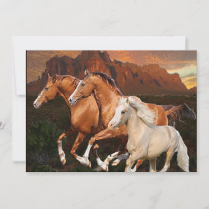 Carte De Remerciements Arizona Chevaux sauvages