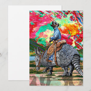 Carte De Remerciements Armadillo Cowboy