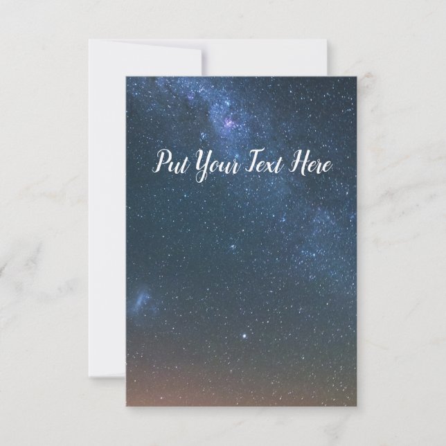 Carte De Remerciements Arrière - plan Galaxy de la Voie Lactée | Stars du (Devant)