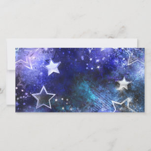 Carte De Remerciements Arrière - plan spatial avec étoiles
