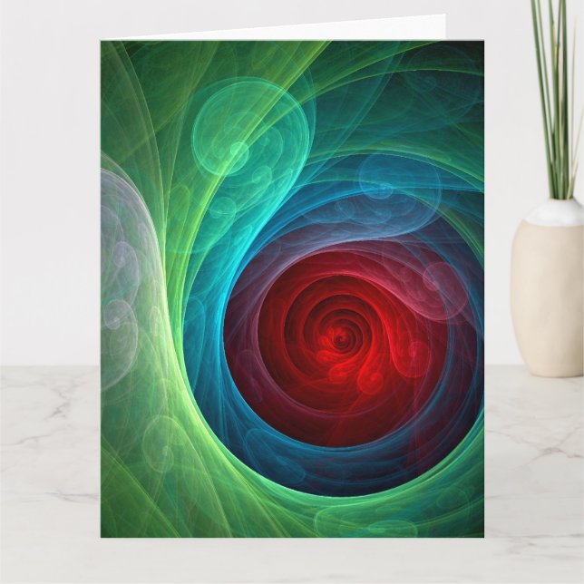 Carte De Remerciements Art abstrait de Red Storm (Devant)