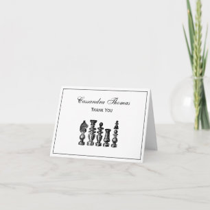 Carte De Remerciements Art de cru de pièces d'échecs