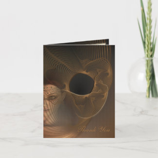 Carte De Remerciements Art de fractale de Fae d'hiver