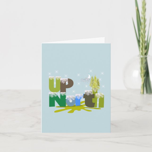Carte De Remerciements Art de la typographie du Nord (Devant)