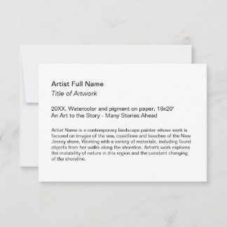 Carte De Remerciements Art Exposition Art Show Placards