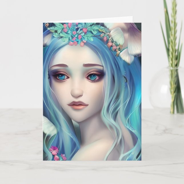 Carte De Remerciements Art Imaginaire Ethéal | Belle Fée (Devant)