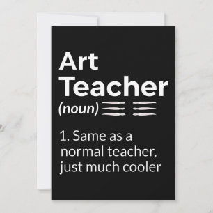 Carte De Remerciements Art Teacher Définition Funny Artist Artistic Lover