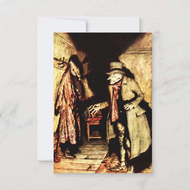 Carte De Remerciements Arthur Rackham - Une Carol de Noël - Grumpy (Devant)