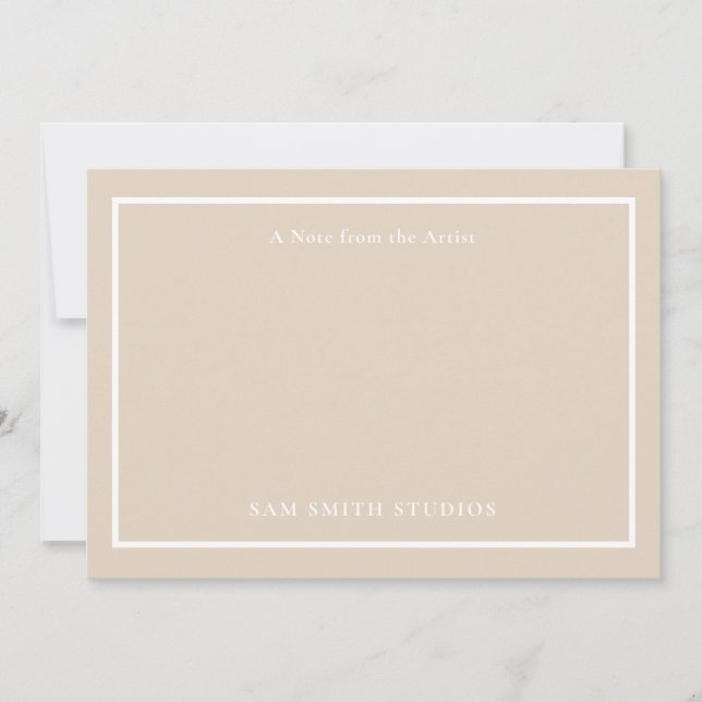 Carte de remerciements Artiste personnalisable (Devant)