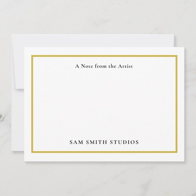 Carte de remerciements Artiste personnalisable (Devant)