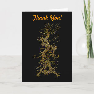 Carte De Remerciements ASIAN GOLDEN DRAGON Collection