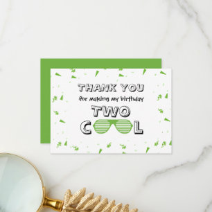 Carte De Remerciements Assiettes en papier pour fête d'anniversaire TWO C