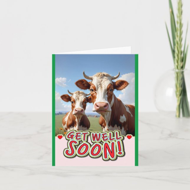Carte De Remerciements attraper les vaches bientôt (Devant)