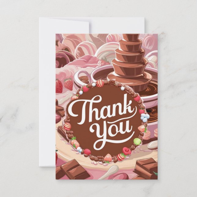 Carte de remerciements au chocolat simple Scoops (Devant)
