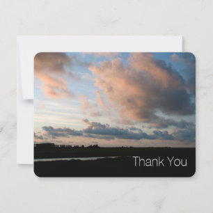 Carte De Remerciements Au coucher du soleil Ciel pacifique 2 Sympathie Me
