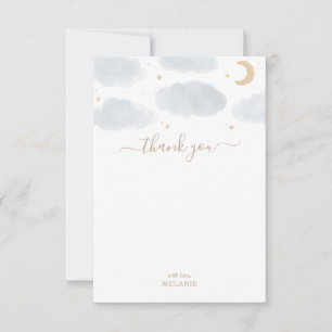 Carte De Remerciements Au-dessus du Baby shower de la Lune