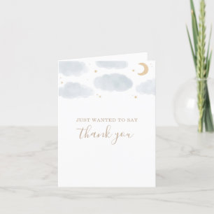 Carte De Remerciements Au-dessus du Baby shower de la Lune