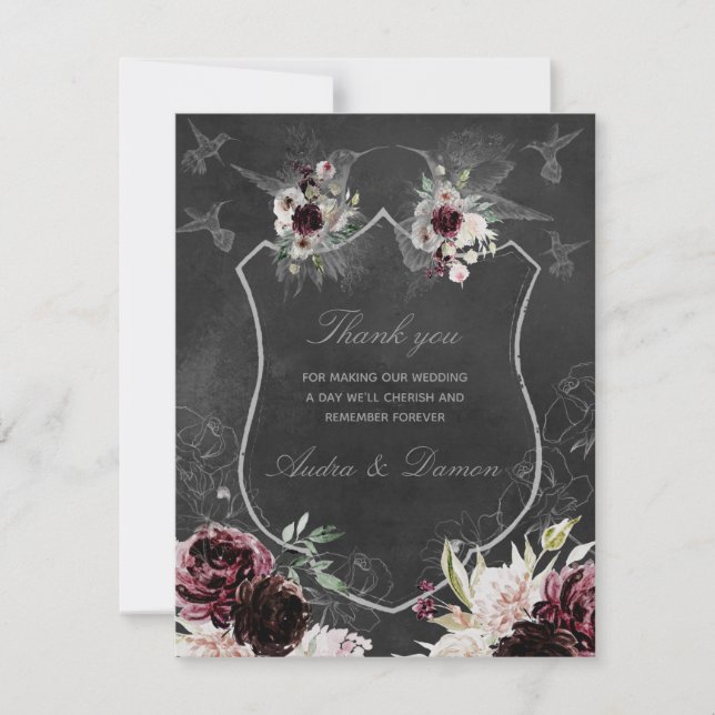 Carte De Remerciements Aura Du Mariage De Nuit (Devant)
