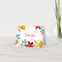 Carte de remerciements automne