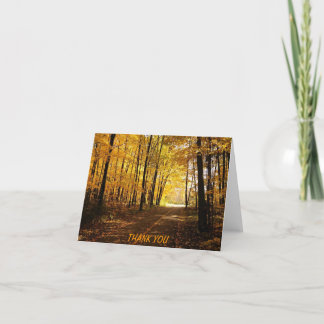 Carte de remerciements automne