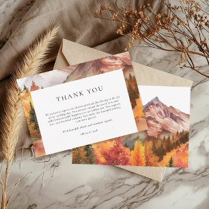 Carte De Remerciements Automne Automne Mariage élégant