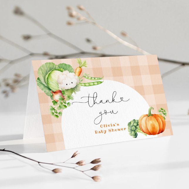 Carte De Remerciements Automne baby shower citrouille cultivé localement  (Créateur téléchargé)