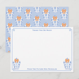 Carte De Remerciements Automne Monogramme Pot à gingembre Shower de Maria